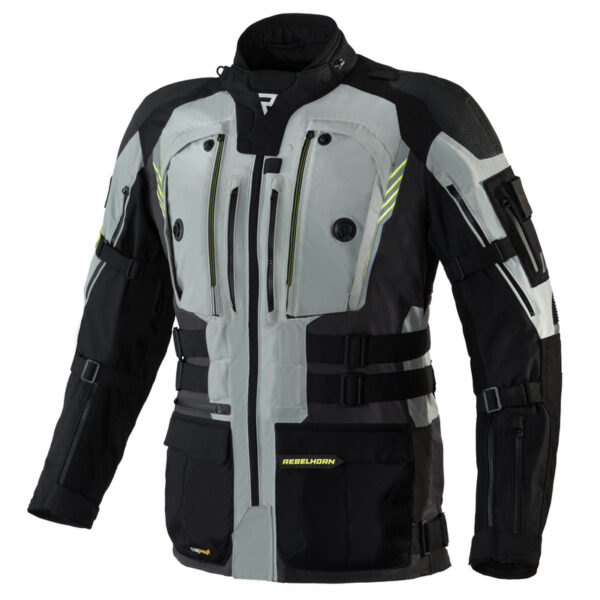 KURTKA MOTOCYKLOWA REBELHORN PATROL M CZARNO-SZARA-FLUO M