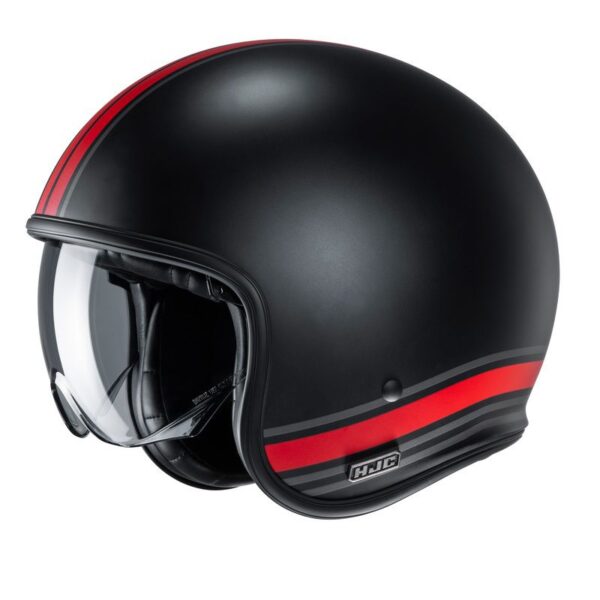 KASK HJC V30 SENTI BLACK/RED ROZM. M