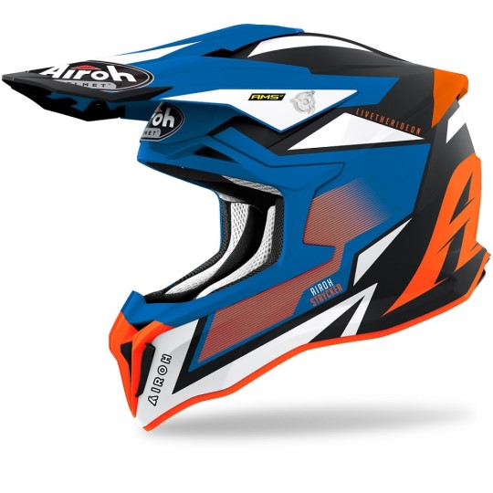 KASK AIROH STRYCKER AXE ORANGE / BLUE MATT ROZM. XL