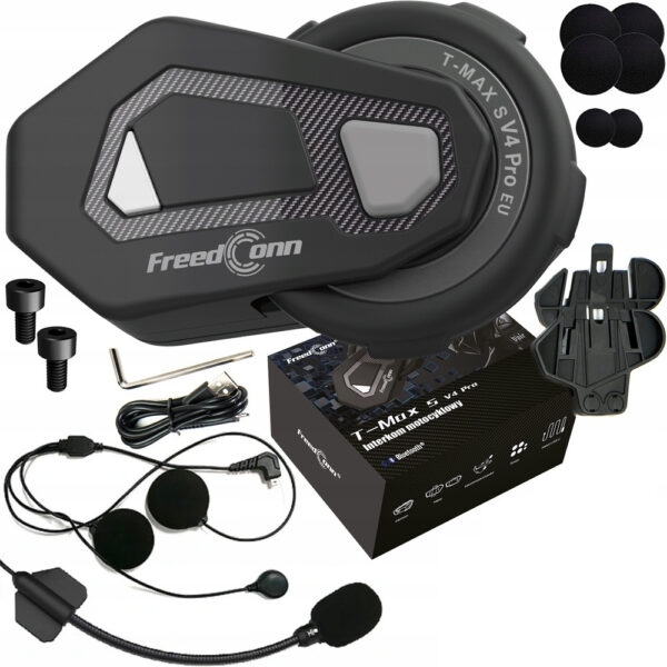 INTERCOM MOTOCYKLOWY FREEDCONN T-MAX S V4 PRO SINGLE
